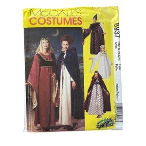 90s McCalls 8937 Costumes Sewing Pattern Size Small Medieval Gowns Vintage UNCUT